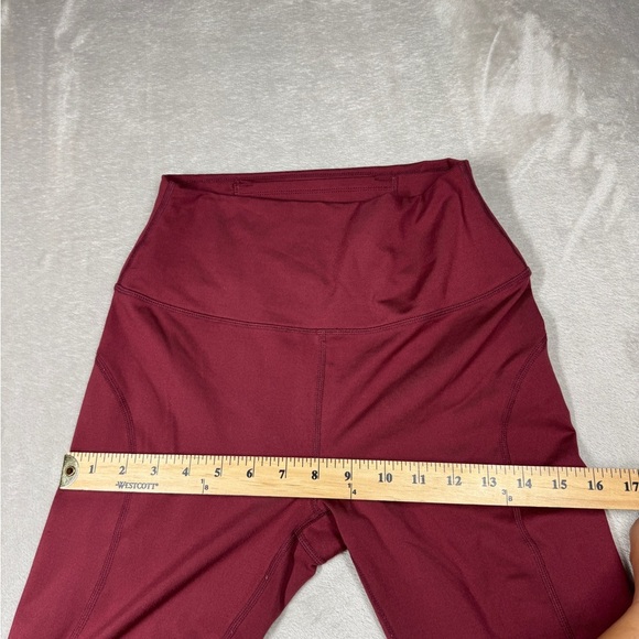 Free People Movement Good Times High Ruse Maroon Red Leggings Size Small - Picture 8 of 16
